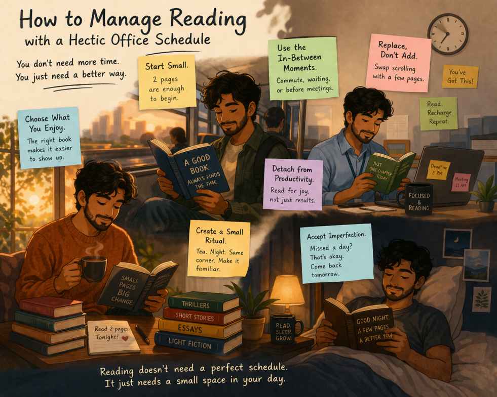 OpenLeaf cover image for How to Manage Reading with a Hectic Office Schedule